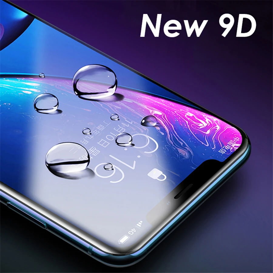 

9D protective glass for iPhone 6 6S 7 8 plus X glass on iphone 7 6 8 X R XS MAX screen protector iPhone 7 6 screen protection XR