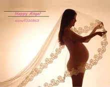 New Maternity Photography Props costume for pregnant women Veil mantilla elegant Fashion Princess Romantic Veil for Photo shoot