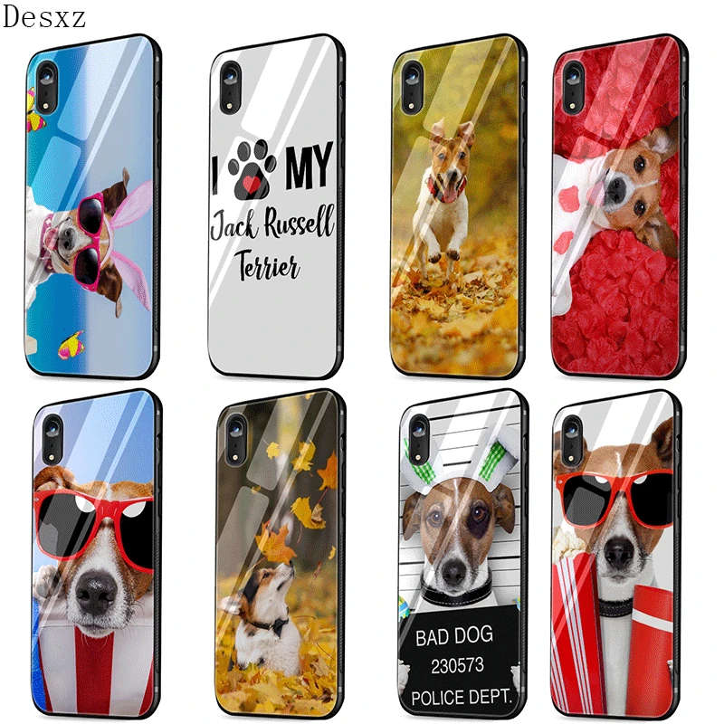 Чехол для телефона стекло iPhone X XS Max XR 7 8 6 6S Plus 5 5S SE Джек Рассел терьер собака