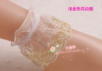 

Princess sweet lolita socks rope Royal golden wire bitter embroidery lace socks band to match your any socks for lady KCWT001