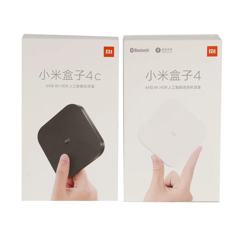 Оригинальная Xiaomi Mi коробка 4/4C Android tv Box 6,0 Amlogic Cortex-A53 четырехъядерный 64 бит 1 ГБ/8 ГБ 4K HDR tv BOX DTS-HD 2,4G WiFi HDMI