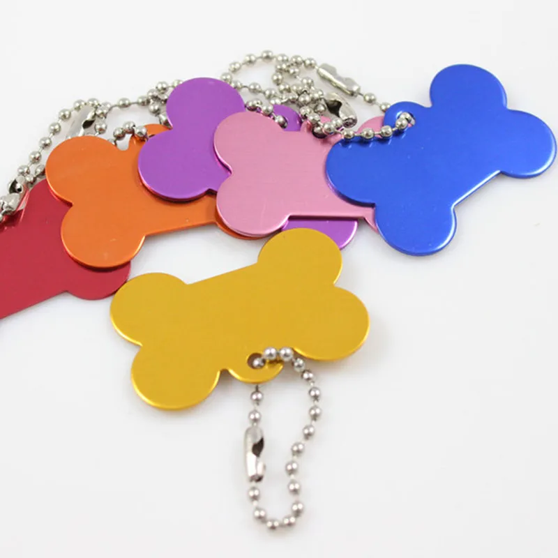Wholesale 1000Pcs Bone Style Key Chains Dog Personalized EngravedTag