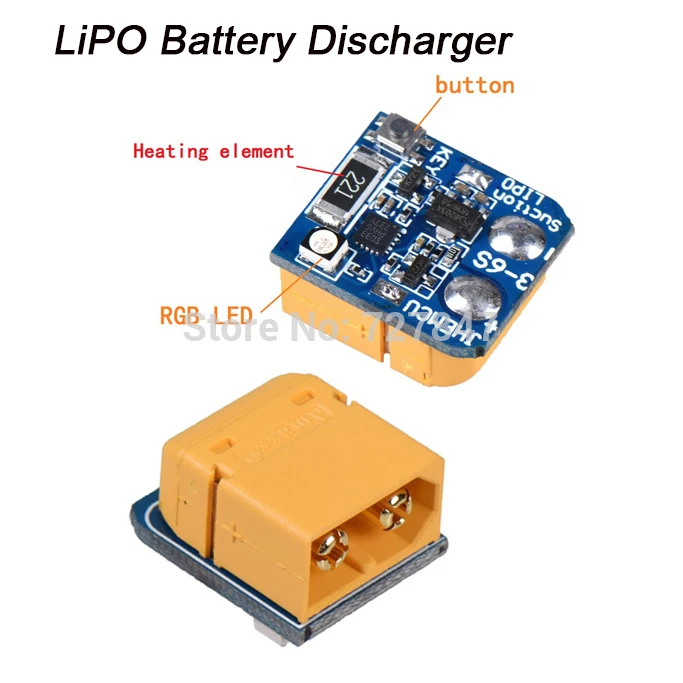

LIPO Suction Lithium Battery Discharger Battery for Storage Long-term 3S 4S 5S 6S XT60 Plug Battery RC Drone Power Protection