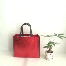 500 шт/партия 27Hx32x12cm высококачественный, многоразовый Блестящий металлический нетканый мешок для покупок для подарков одежды магазин обуви