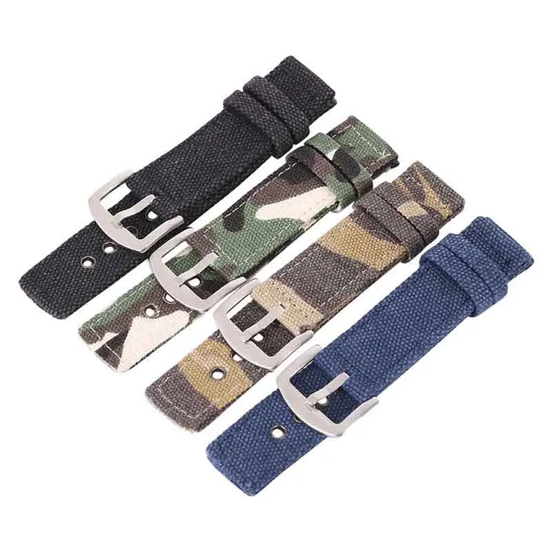 18mm 20mm 22mm 24mm Canvas Watch Band Men Women Watchbands Sport Watch Bands Strap Belt