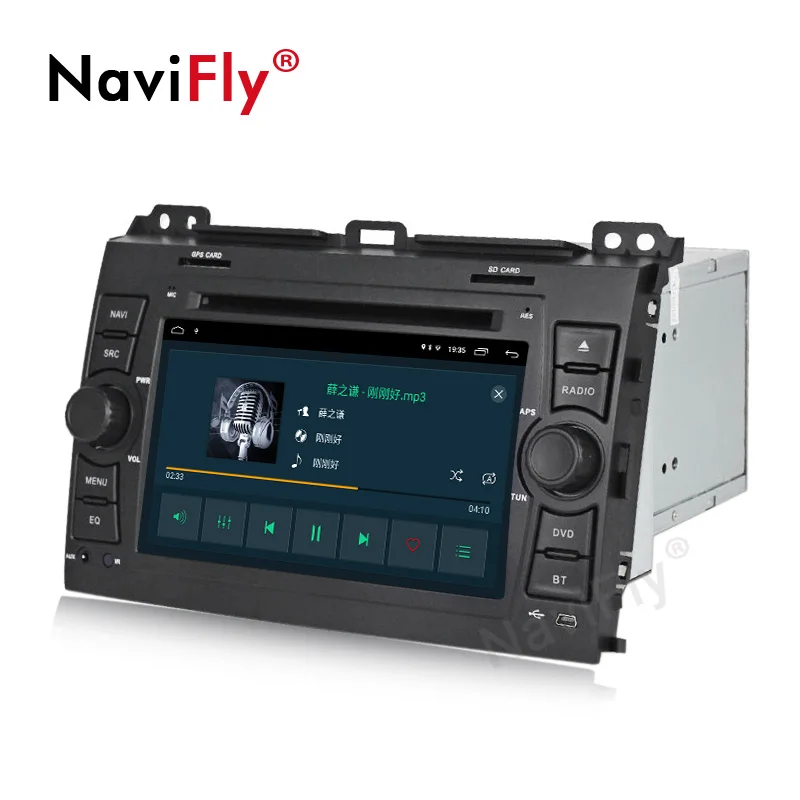 Navifly 7 ''сенсорный экран автомобиля gps OBD2 кассеты для Toyota Prado 120 Land cruiser 2004 2009 с dvd cd