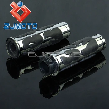 

Motorcycle Flame Design 1" Handlebar Hand Grips For Harley Sportster Dyna Softail Grips