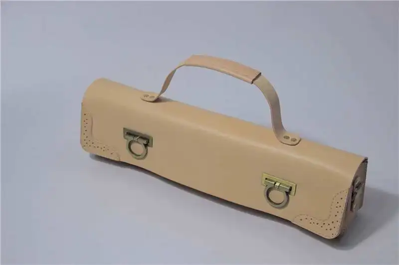 Buy Custom handmade leather handtailor flute Flute bag