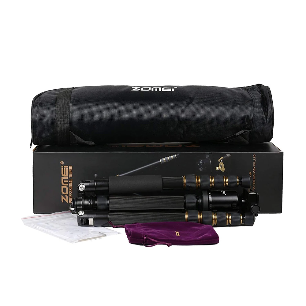 ZOMEI Z699C/Z669C Профессиональный штатив монопод портативный дорожный штатив для камеры с шаровой головкой сумка для переноски SLR DSLR цифровой камеры