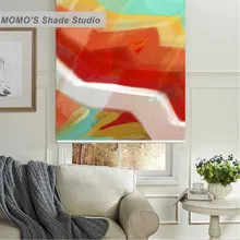 Момо картина окна шторы роликовые шторы-жалюзи термоизолированная Затемняющая ткань на заказ размер, PRB set80-85
