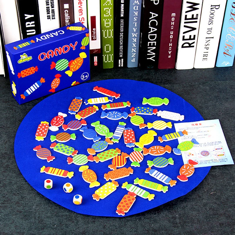 Wooden children puzzle training toy board game chess memory matching game looking for candy shape parent-child interaction gift Wooden children puzzle training toy board game chess memory matching game looking for candy shape parent-child interaction gift