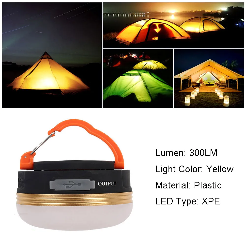 High brightness USB Rechargeable Portable 300lm LED Camping Lantern