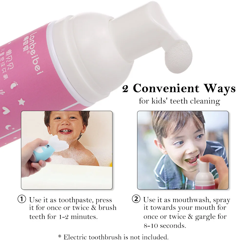Детская зубная паста для ухода за полостью рта насос пузырь Клубника Аромат 2,1 унции