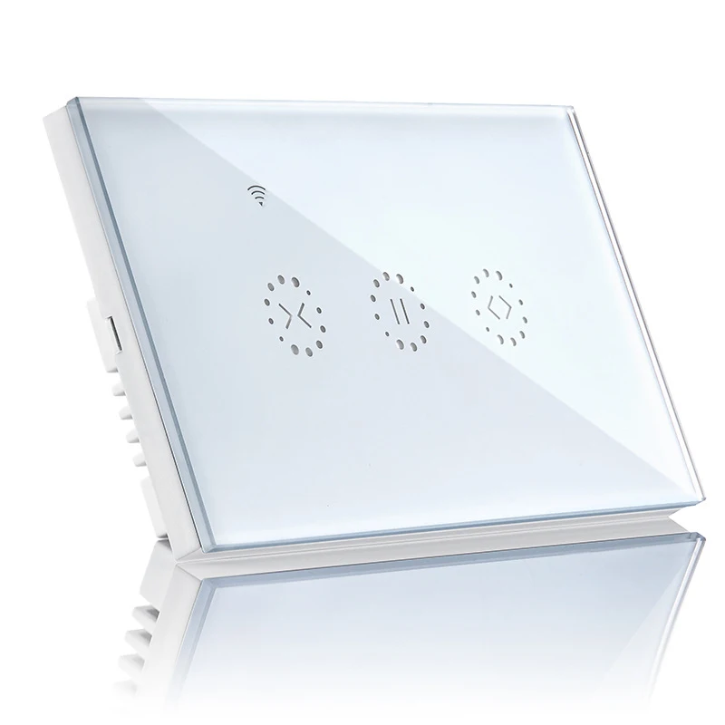 Умный дом WiFi электрические сенсорные жалюзи шторы Ewelink переключатель голосового управления от Alexa Echo для механического ограничения жалюзи мотор - Цвет: white A-U