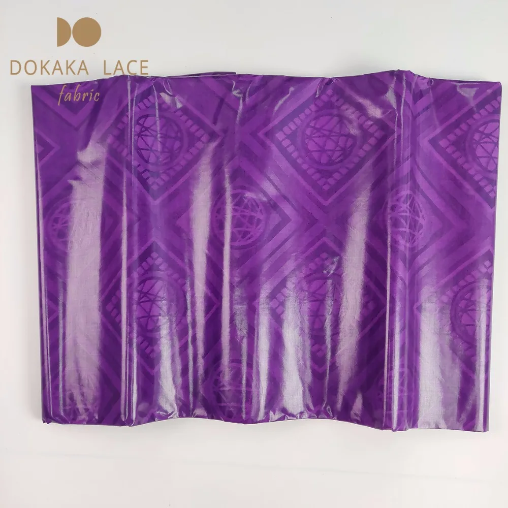 5 Yards African Nigerian Jacquard Bazin Riche Lace Fabric Purple Color Fashion Design India Women And Men Garment Basin Material | Дом и сад
