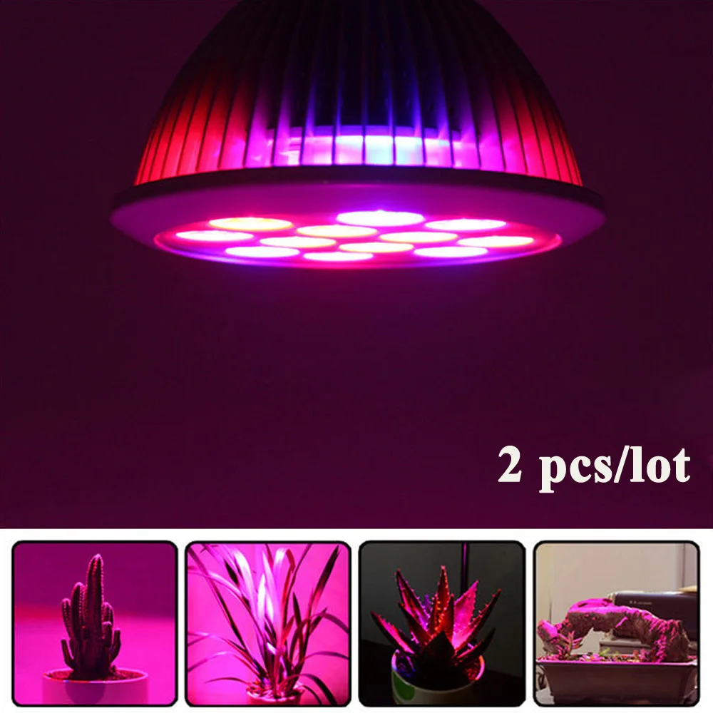 2x Eleoption Led Grow Light Bulb Hydroponic Organic ...