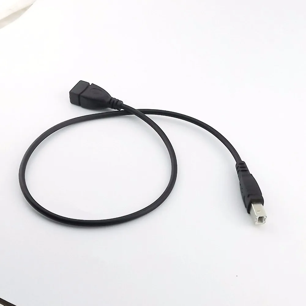 

2pcs USB 2.0 Type A Female to USB B Male Scanner Printer Extension Adapter Cable 50cm