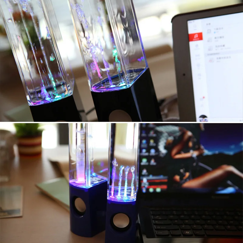 New Wireless Dancing Water Speaker LED Light Fountain Speaker Home Party  for PC Laptop For Phone Portable Desk Stereo SpeakerLED - AliExpress