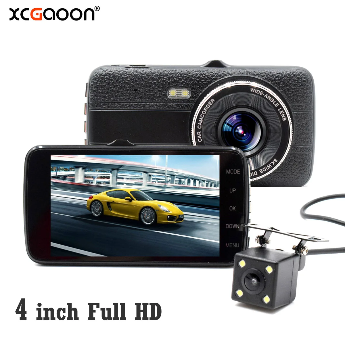 

XCGaoon Car DVR Camera Dual Lens IPS 4.0 inch Full HD 1080P Video Recorder Registrator Night Vision Car Camcorder DVRs Dash Cam