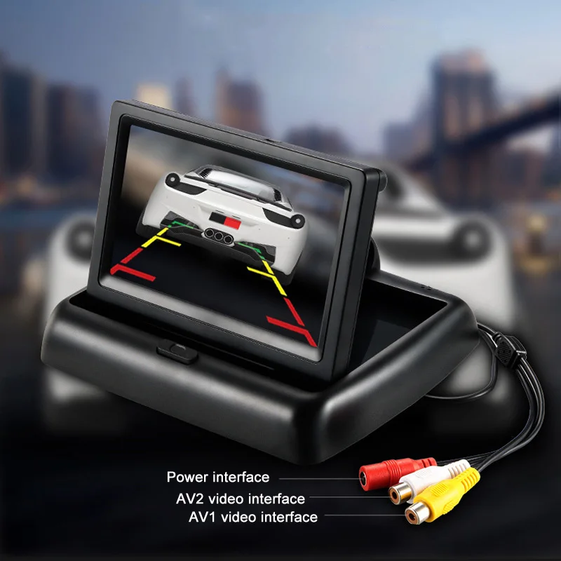 

HOT 4.3 TFT LCD Car Monitor Display Rear View Monitor Screen for Car Reversing Camera BUS66