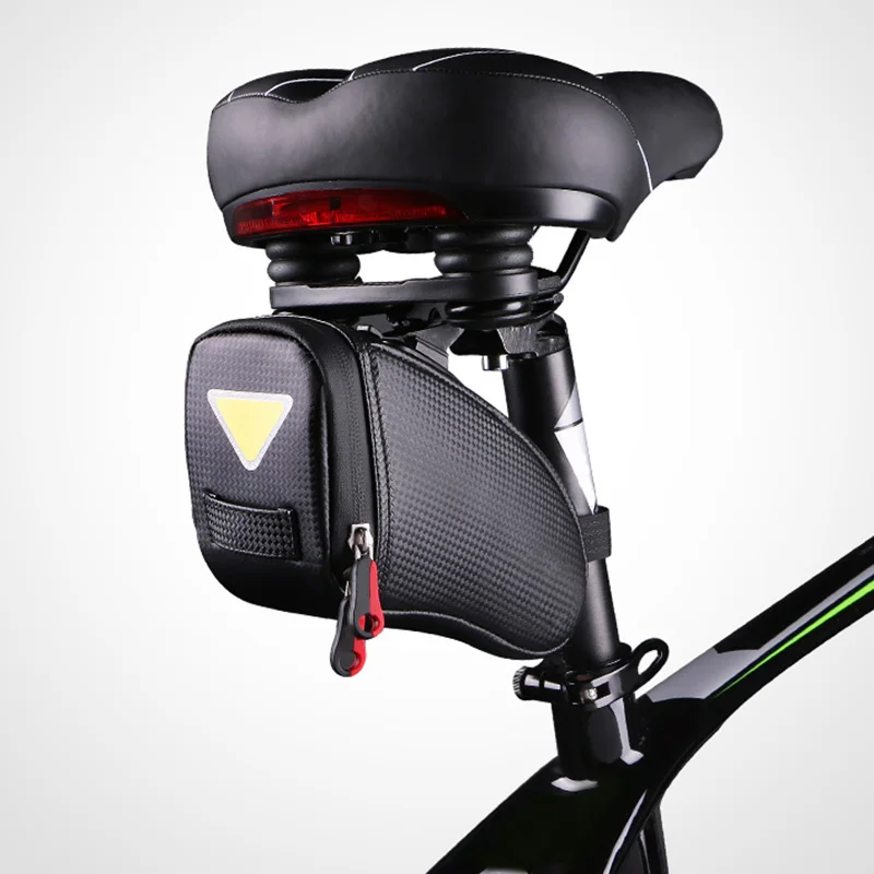 ROCKBROS Reflective Bike Saddle Bag – Small Rear Seat Pouch With 1L Capacity, Black 11 thumbnail image