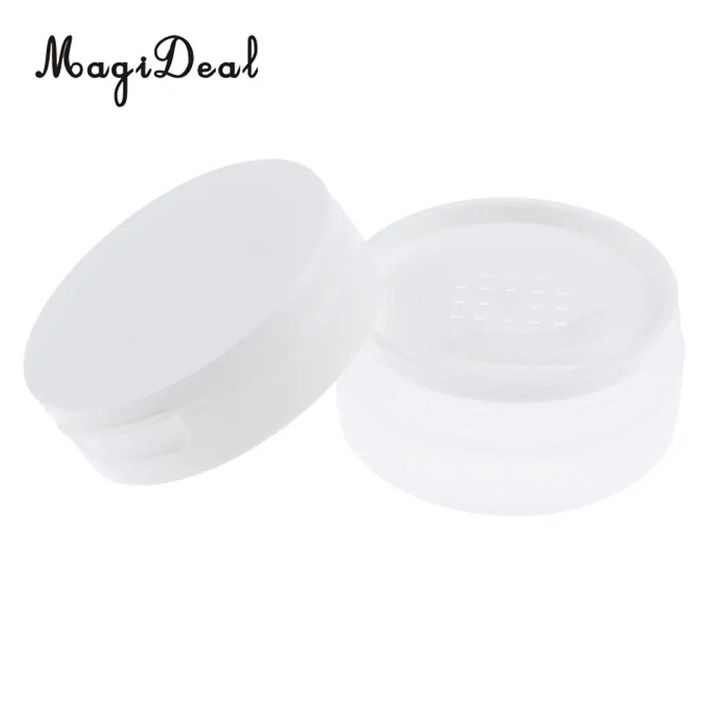 Travel Empty Makeup Loose Powder Container Pot Case with Mirror Sifter Lid 50g / 80g