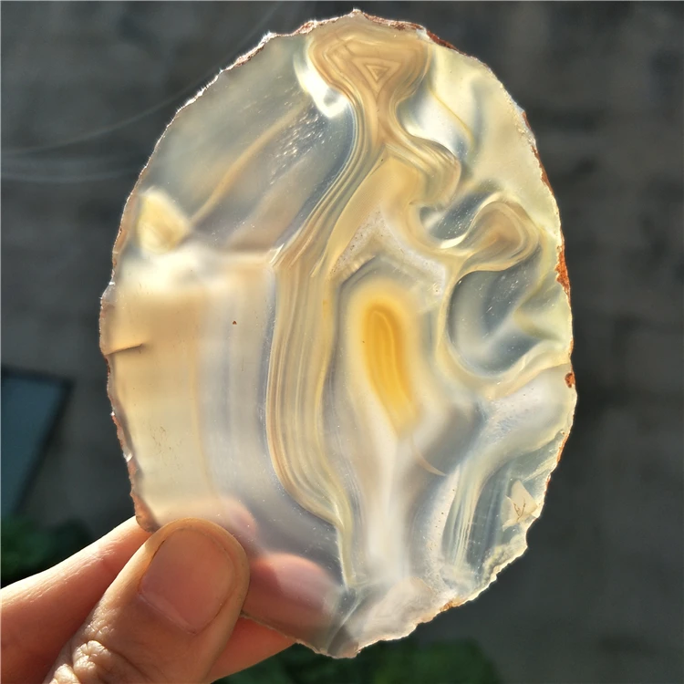 

Unique Natural Crystal Gem Stone Rough Agate Slice for Coaster very beautiful at sunshine agate specimen nature stones