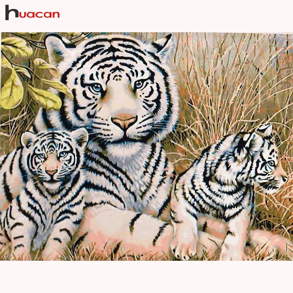 

Diamond Embroidery White Tiger Full 5D DIY Diamond Painting Cross Stitch Diamond Mosaic Resin Full Drill Hobby Factory Direct