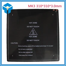 3D Printer Parts 1PCS black MK3 hotbed latest Aluminum heated bed for Hot-bed Support 12V 310*310*3.0mm