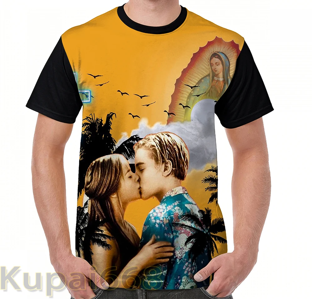Забавная футболка с графическим принтом мужские топы футболки Romeo and Juliet Baz Luhrmann