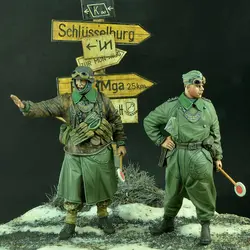 1/35 Второй мировой войны Пособия по немецкому языку солдаты двойной композитная Personage модель
