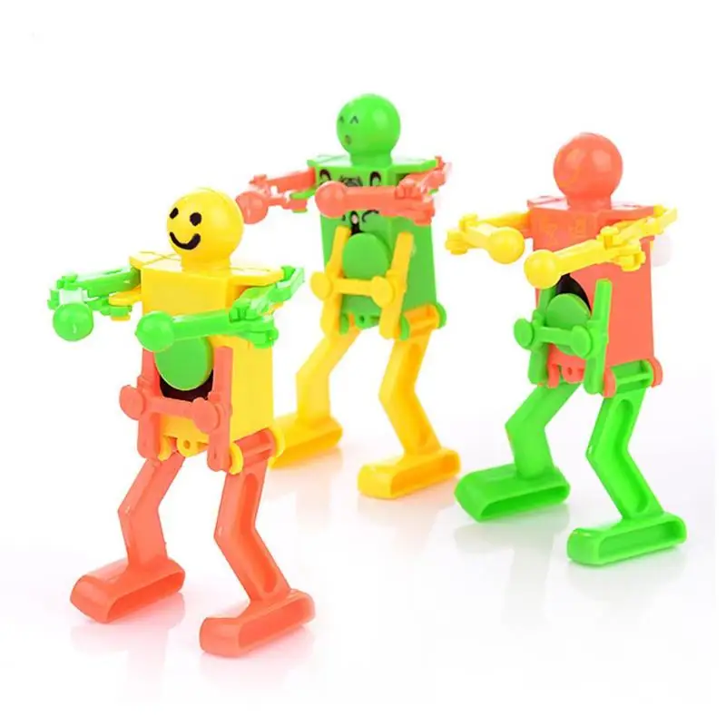 Hot Selling New Classic Funny Wind Up Toys Children Kids Plastic Clockwork Spring Dancing Robot Toy Gifts Random Color