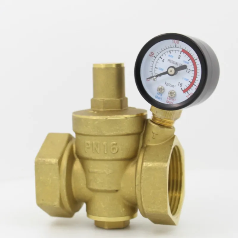 

DN15 DN20 DN25 DN32 DN40 Brass Water Pressure Reducing Valve Adjustable Valves With Pressure Gauge Adjustable Relief Valve