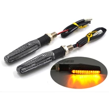 Paar phare moto universal motorrad led blinker licht wasserdichte bernstein bike lampe für harley yamaha honda suzuki