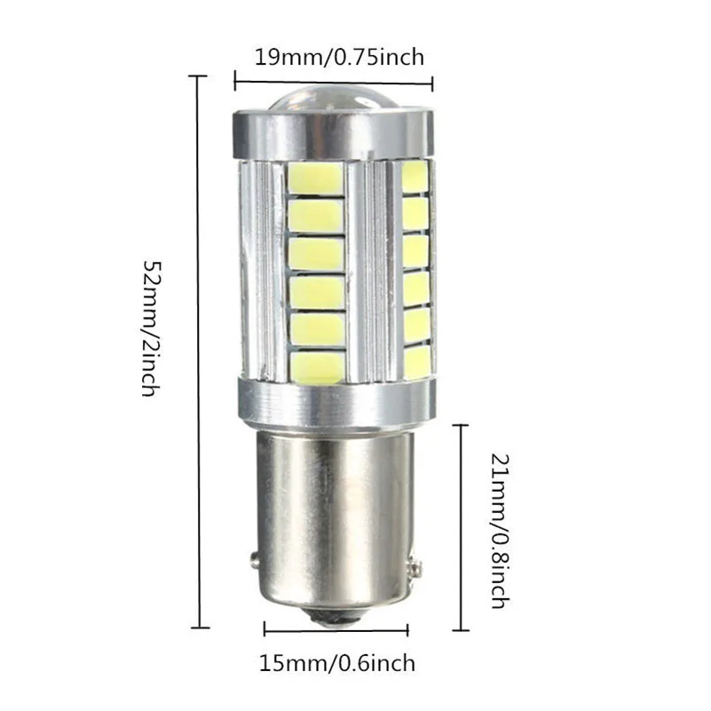 2 шт одиночный контакт байонет 1156 BA15S P21W 33 SMD 5630 5730 Автомобильные светодиодные сигнальные лампы тормозные задние лампы авто задние лампы заднего хода