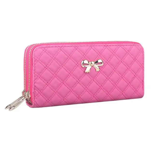 Synthetic Leather Wallet Women Zipper Wallet Purse Credit Card Clutch Wallet For Credit Cards