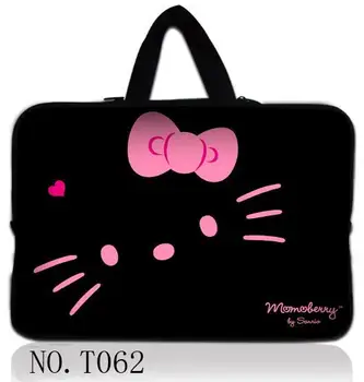 

Hot Black Cat 10 12 13 14 15 17 Portable Laptop Bag Carry Cases Sleeve Netbook Cover Pouch 15.4 15.6 Computer Accessories