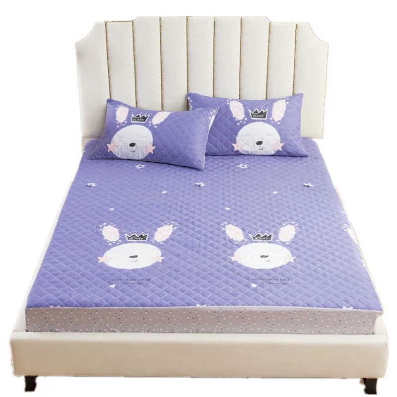 100% Cotton 1pc Bedspread &amp 2pcs Pillowcases set Quilted Bedspreads Ruffles Bed Luxury Cartoon Cover Home Decor Textile | Дом и сад