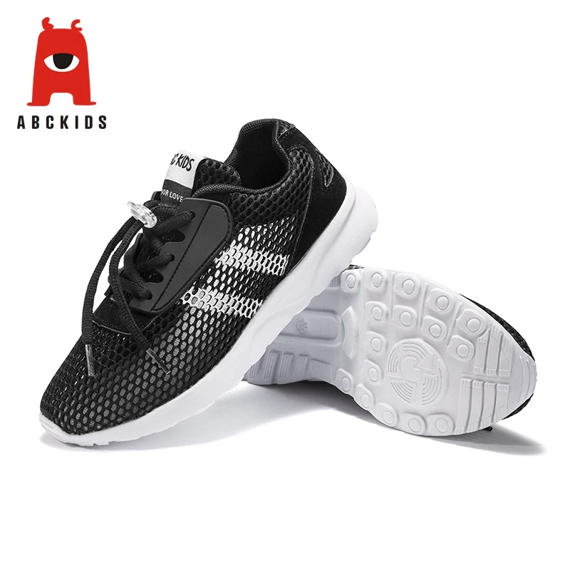 ABC KIDS 2019 Spring Summer Black Solid Color Net Mesh Children's Comfortable Running Sports Shoes