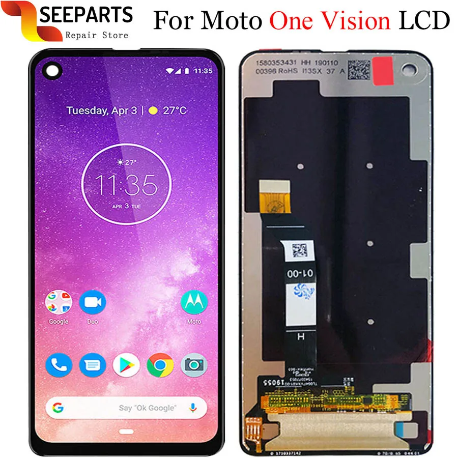 Amodel для Motorola One Vision LCD moto P50 XT1970 ЖК-дисплей кодирующий преобразователь сенсорного