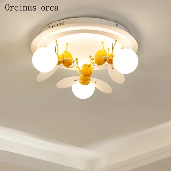 

Cartoon creativity small bee ceiling lamp child room Boy Girl Bedroom modern simple LED eye protection ceiling lamp