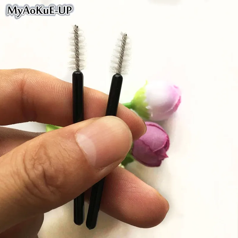 Professional Makeup Brushes Cosmetic Mini Eyelashes Brush 1000pcs