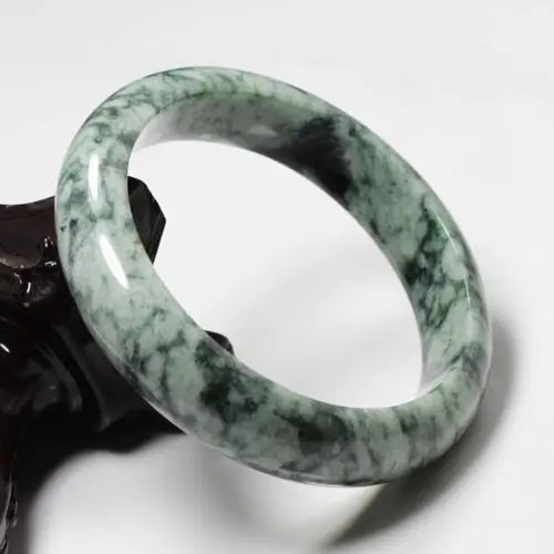 

free shipping 994 Beautiful Certified Grade "A" Natural Green Jadeite Jade Gems Bangle Bracelet
