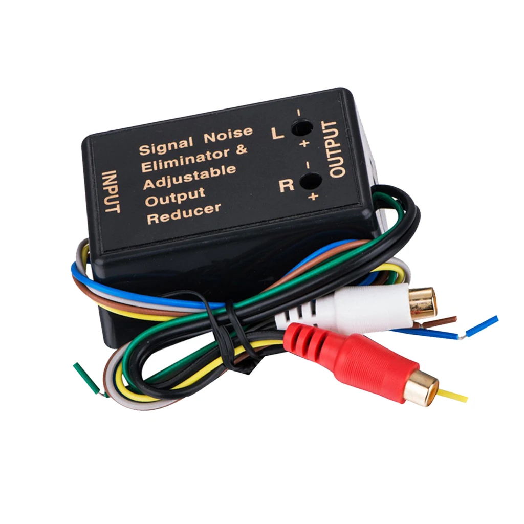 Universal Car Audio Adapter Hi/Lo Level Converter Output to RCA for Home