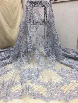 

African New Design Sequined Lace Mesh Fabric For Women Evening Shining Wedding Dress Green India Tulle Guipure Sequins Laces