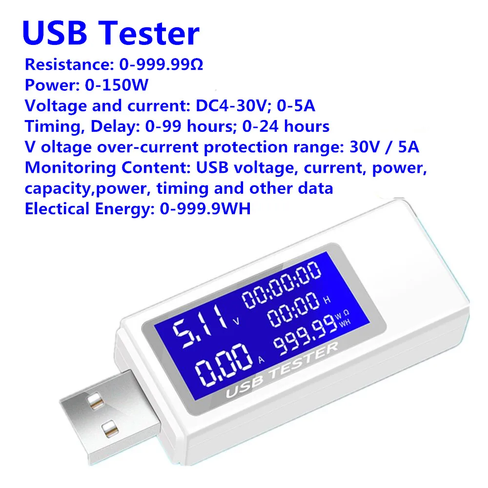 Мини USB тестер с ЖК дисплеем цифровой детектор напряжения зарядное устройство
