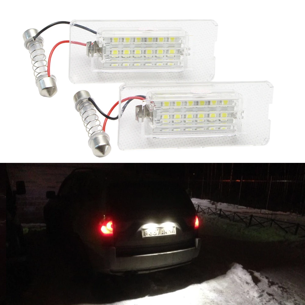 2X Белый SMD3528 светодиодный номерной знак лампа для BMW X5 E53 X3 E83 аксессуары Canbus хвост