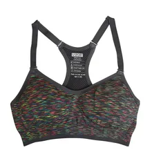 Women Sports Bra Yoga Fitness Crop Top Padded Stretch Workout Seamless Racerback