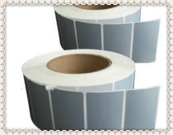 

70*50*1000 single row silver PET barcode paper sticker matte silver waterproof sticker