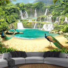 Beibehang пользовательские Обои фреска водопад озеро пейзаж 3d ТВ фон стены гостиная спальня фон стены 3d обои